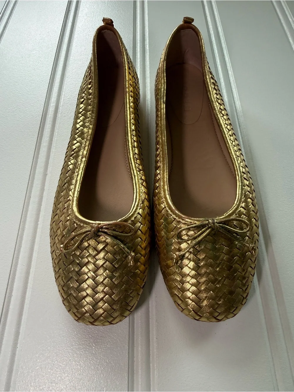 Boden Women's US 8 Kitty Flexi Sole Ballet Flats Shoes Gold NEW No Box